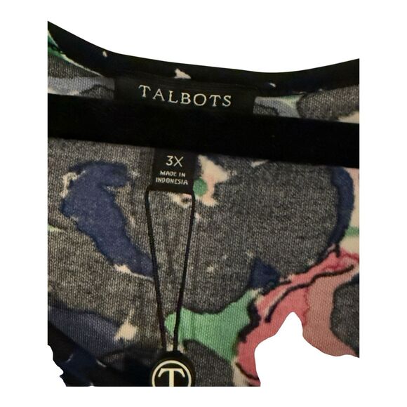 Talbots Plus Size Midi dress Floral Lined with belt Whimsical Romantic size 3X - Picture 6 of 7